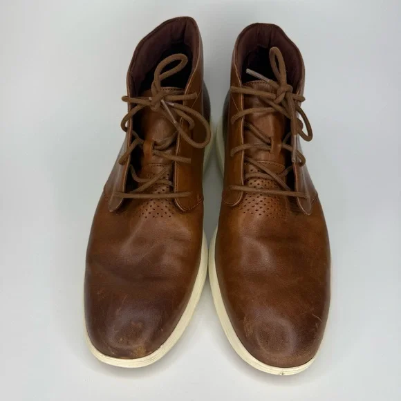 Cole Haan Grand OS Tour Chukka Boots Mens Size 12 M Brown Leather Lace Up C29589 - Picture 2 of 7